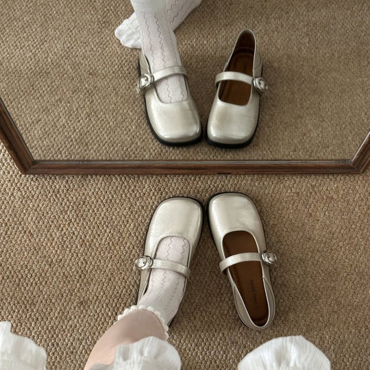 Damen elegante Mary Jane Schuhe mit geschmackvollem Riemchen und komfortablem Fußbett EB
