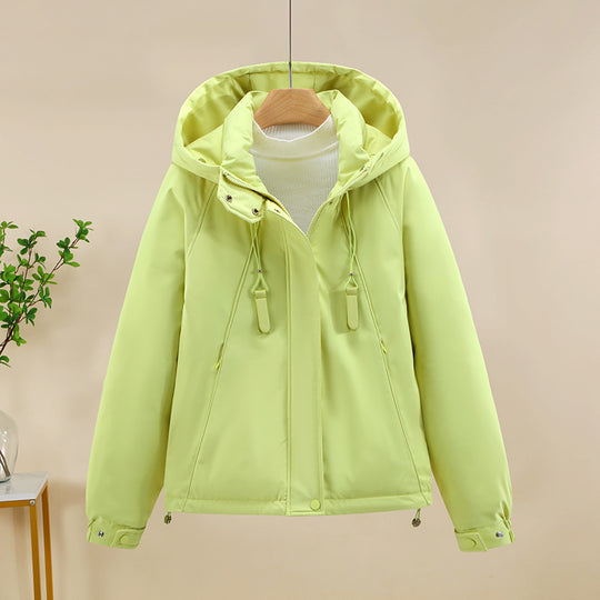 Damen Funktionale Softshelljacke mit verstellbarer Kapuze und hochwertigen Reißverschlüssen EB