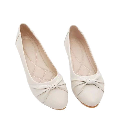 Damen Ballerinas mit modischem Knoten-Design und kuscheligem Innenfutter EB