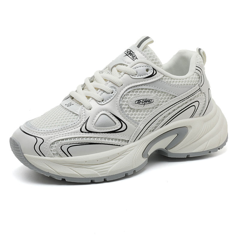 Damen Sportliche Lauf-Sneaker mit atmungsaktiver Mesh-Oberfläche und dämpfendem Fußbett EB