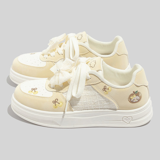 Damen Sneakers mit verspieltem Obstmotiv und atmungsaktiver Oberfläche EB