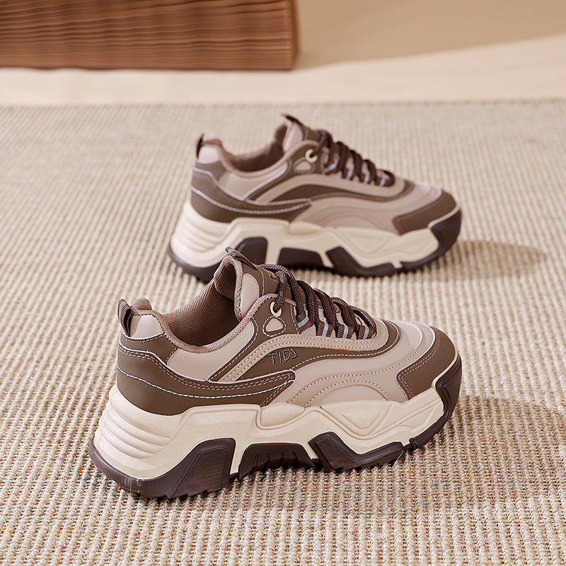 Damen Sportliche Chunky Sneakers mit dämpfender Sohle und atmungsaktivem Obermaterial EB