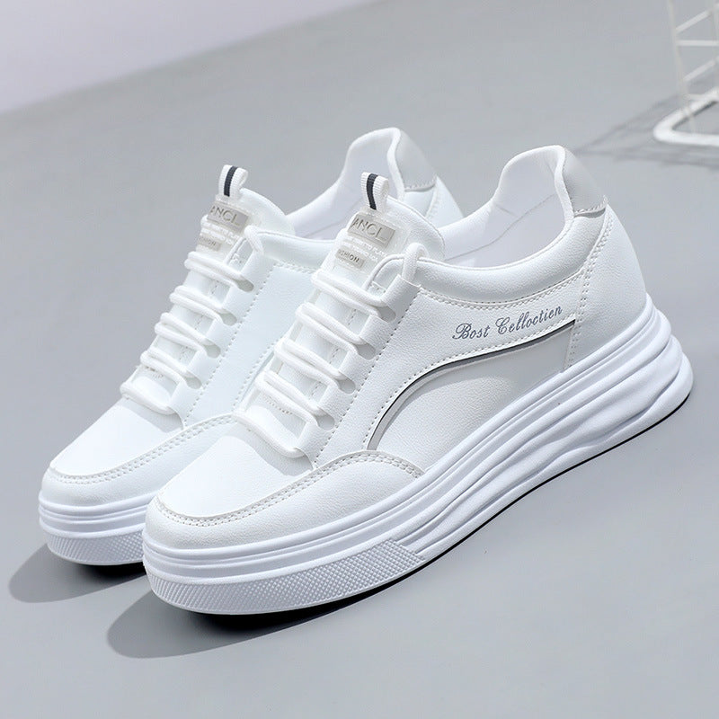 Damen modische Plattform Sneakers mit dämpfendem Sohlenprofil und atmungsaktiver Obermaterialstruktur EB