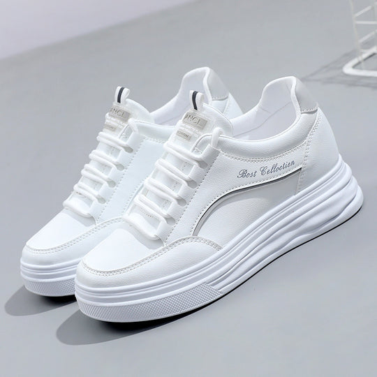Damen modische Plattform Sneakers mit dämpfendem Sohlenprofil und atmungsaktiver Obermaterialstruktur EB