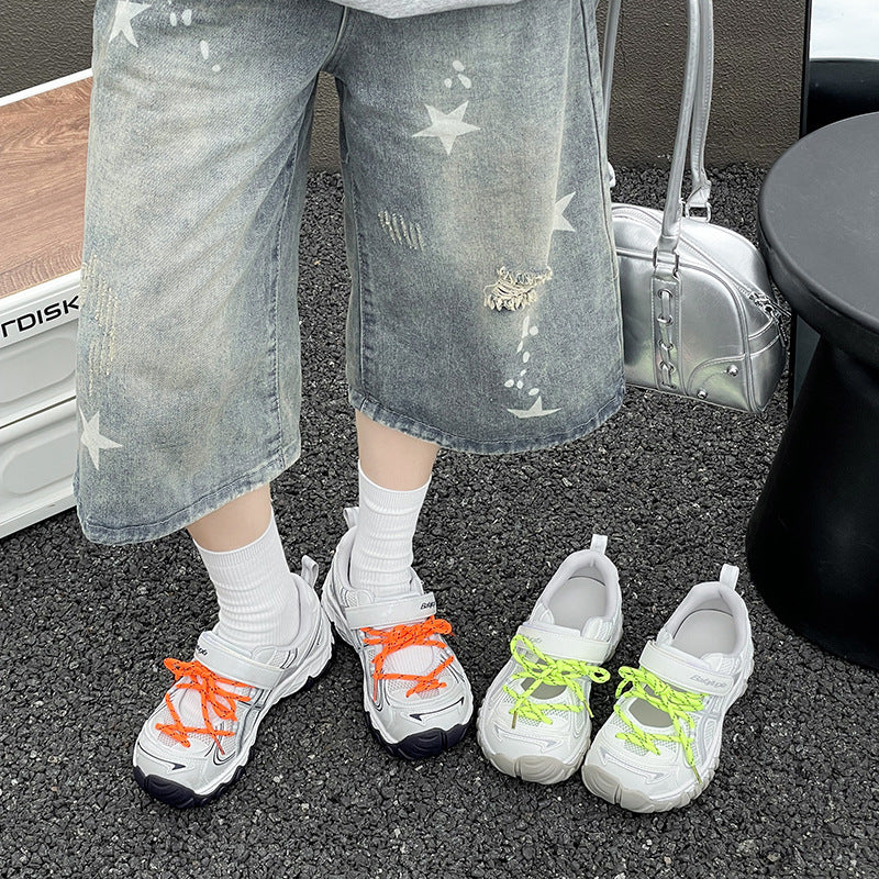 Damen Sportliche Sneakers mit atmungsaktivem Mesh-Obermaterial und rutschfester Sohle EB