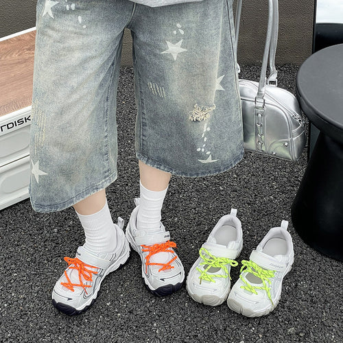Damen Sportliche Sneakers mit atmungsaktivem Mesh-Obermaterial und rutschfester Sohle EB