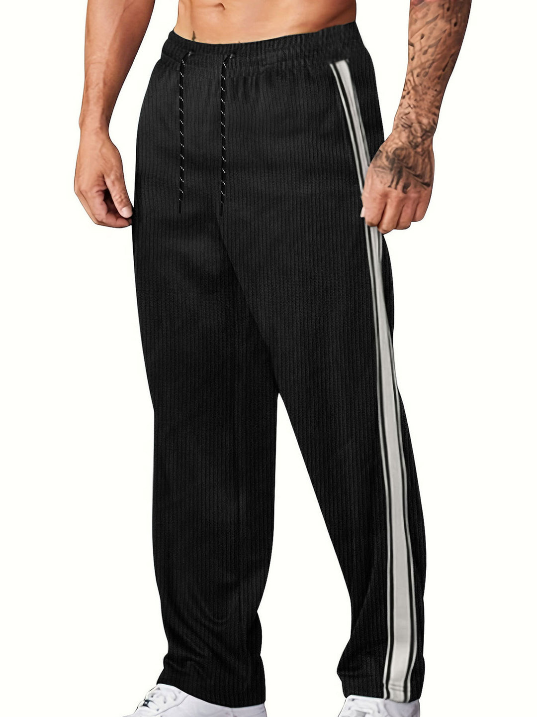 Herren komfortable Freizeithose mit seitlichem Streifen EB