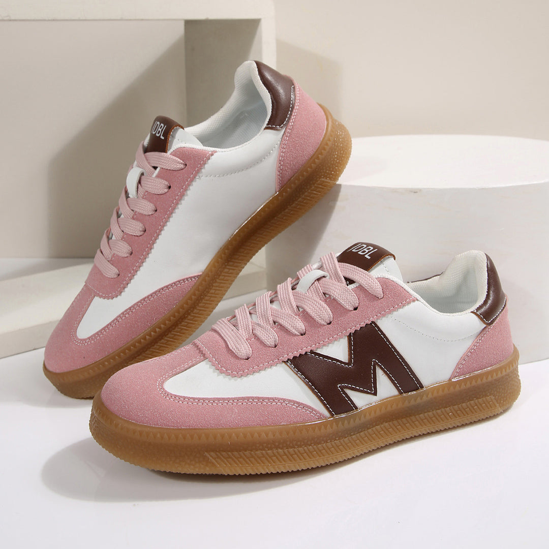 Damen Sneakers mit modischer Suede-Oberfläche und rutschfester Gummisohle EB