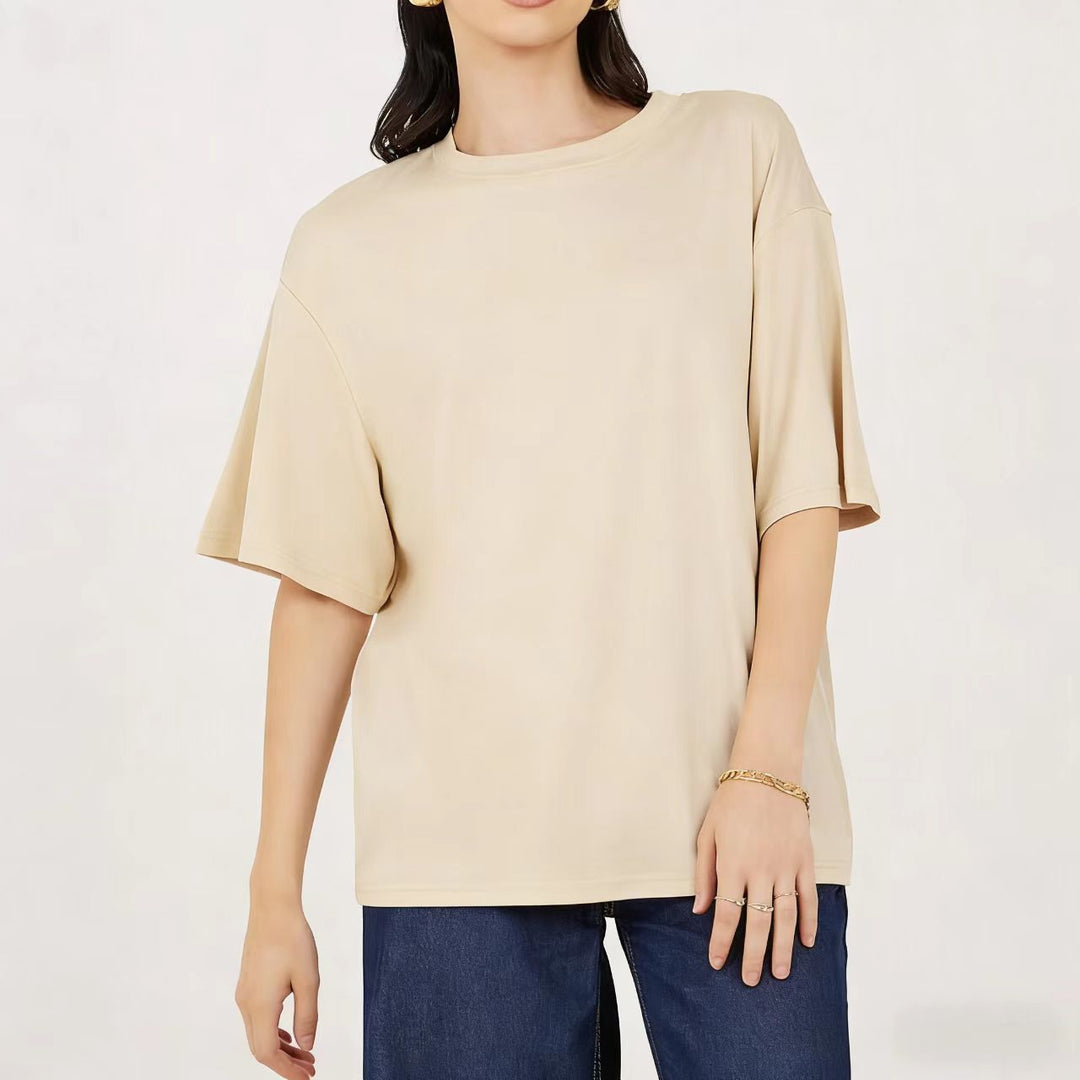 Damen Übergröße Shirt mit lässigem Schnitt und kurzarm EB