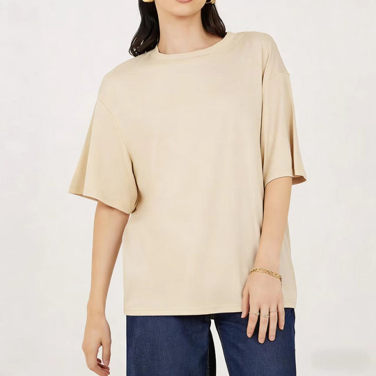Damen Übergröße Shirt mit lässigem Schnitt und kurzarm EB