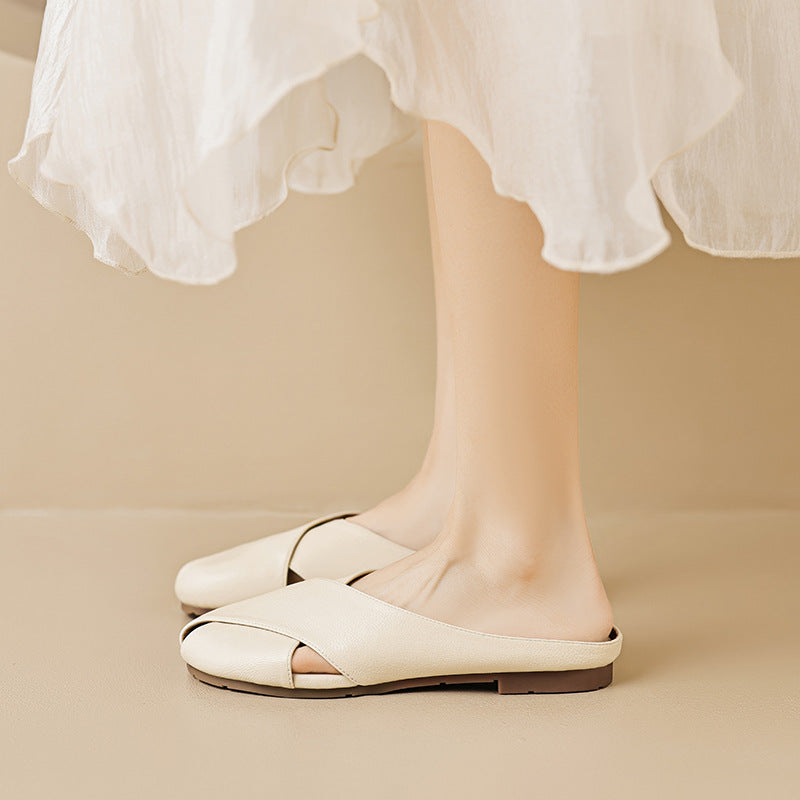Damen elegante Clogs mit modischem Kreuzband-Design EB