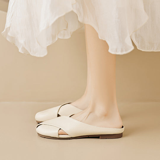 Damen elegante Clogs mit modischem Kreuzband-Design EB
