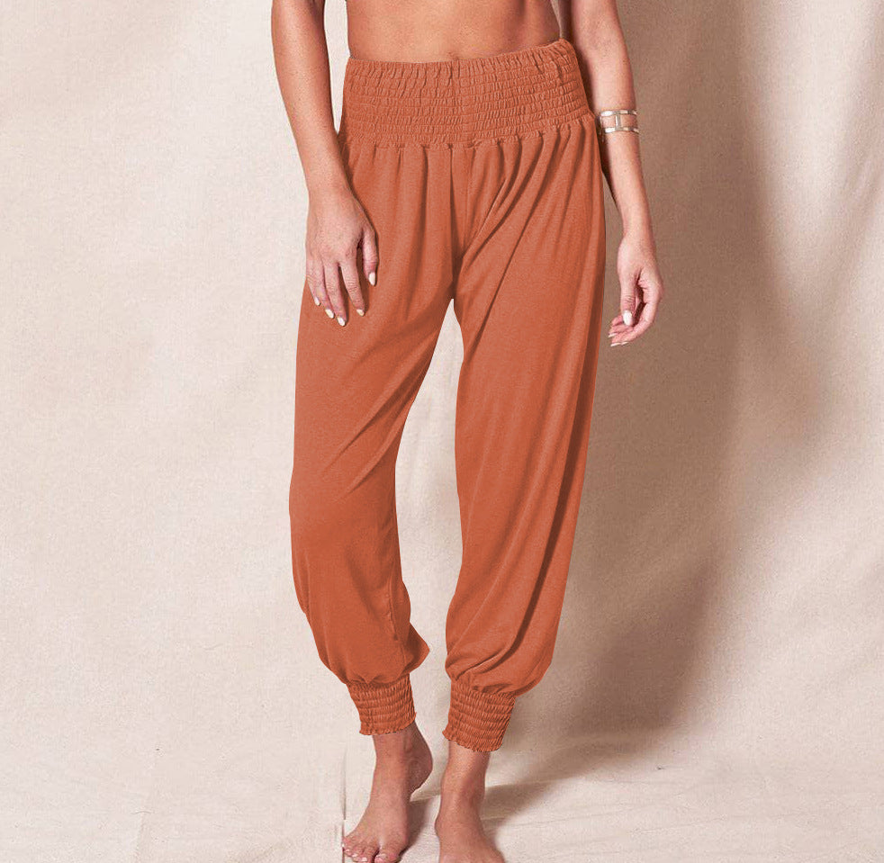Damen Bequeme Freizeithose mit elastischem Bund und schmalen Bündchen EB
