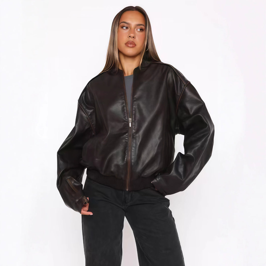 Damen modische cropped jacke mit lässigem Schnitt EB