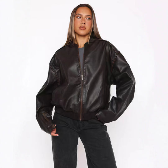 Damen modische cropped jacke mit lässigem Schnitt EB