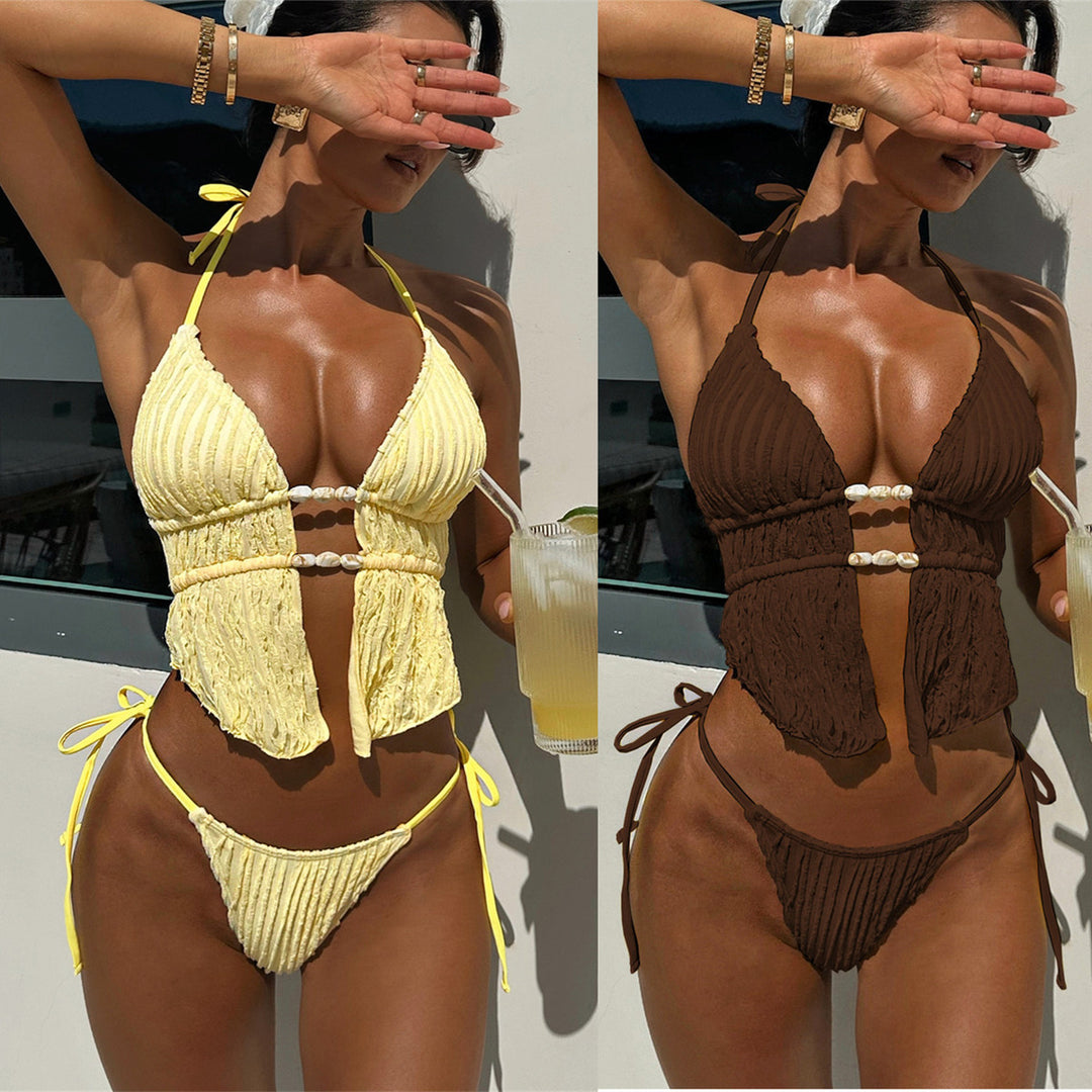 Damen Bikiniset mit elegantem Wickeldesign und modischen Akzenten EB