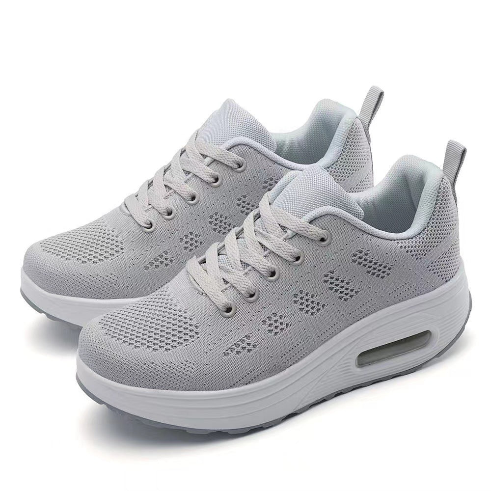 Damen Sportliche Sneakers mit Luftpolstersohle und atmungsaktiver Obermaterialstruktur EB