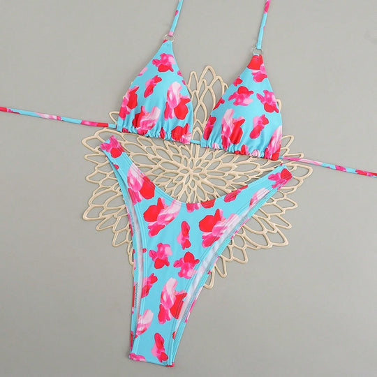 Damen Triangel-Bikini-Set mit floralem Design EB