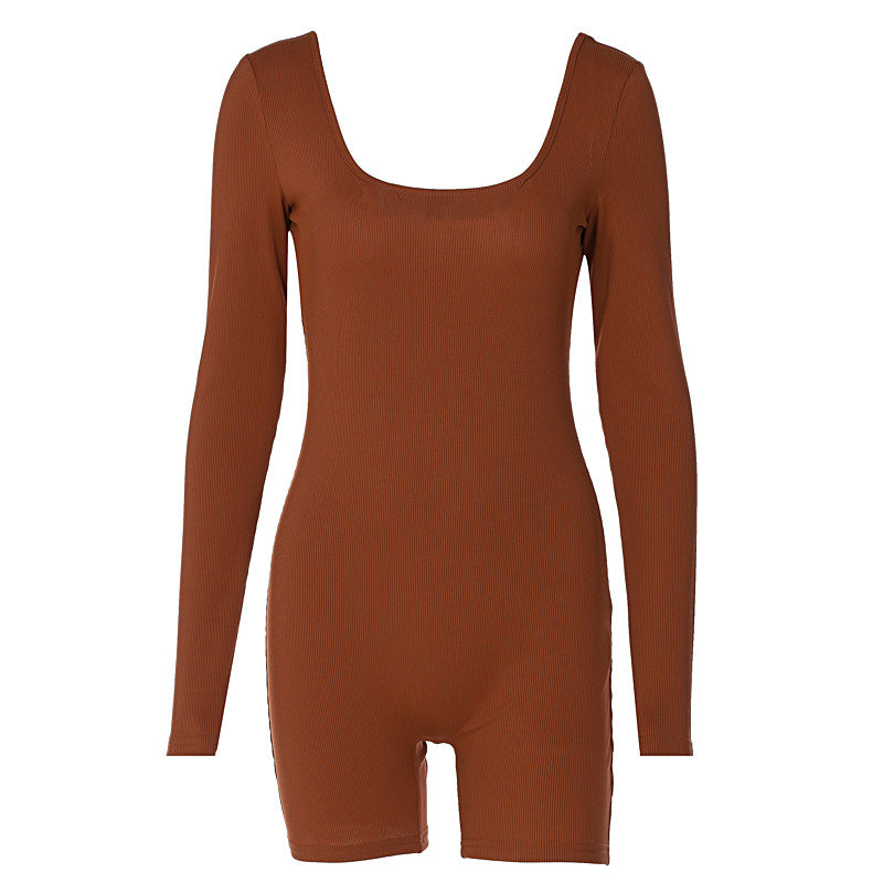 Damen Bodysuit mit langen Ärmeln und Quadrat-Ausschnitt EB