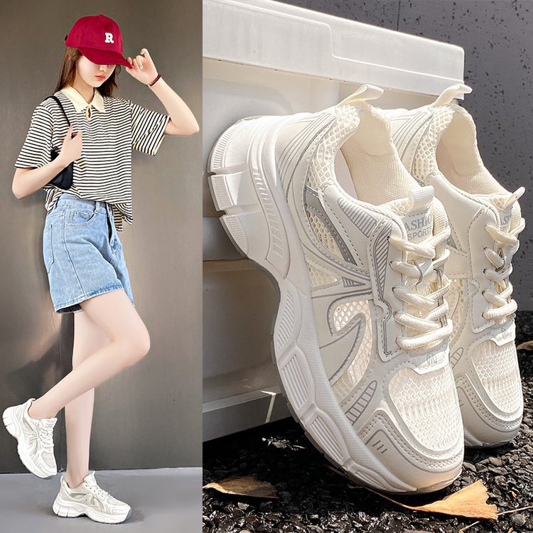 Damen Sport Sneakers mit atmungsaktivem Obermaterial und dämpfender Sohle EB