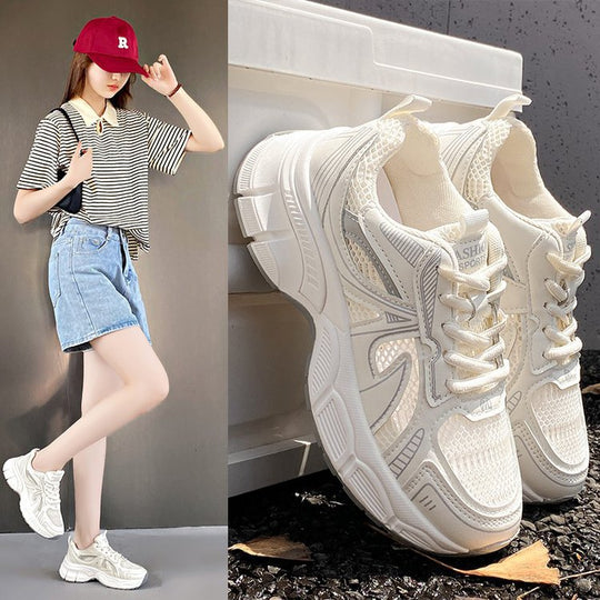 Damen Sport Sneakers mit atmungsaktivem Obermaterial und dämpfender Sohle EB
