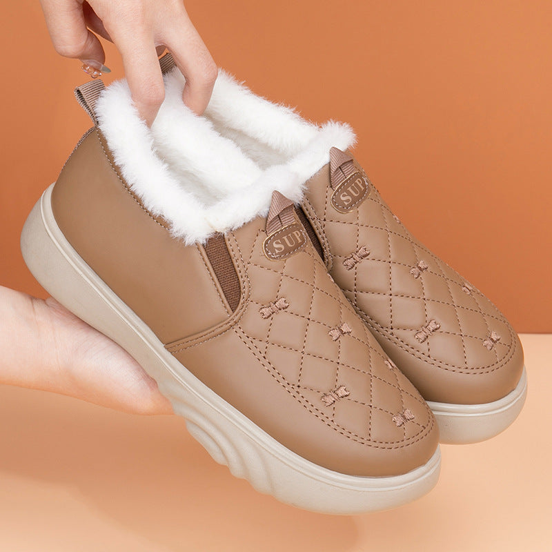 Damen Bequeme und warmgefütterte Slip-On Freizeitschuhe EB