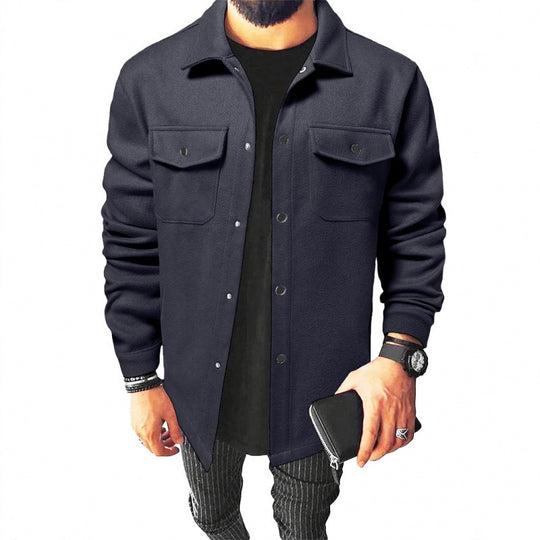 Herren stylische und warme Flanelljacke EB