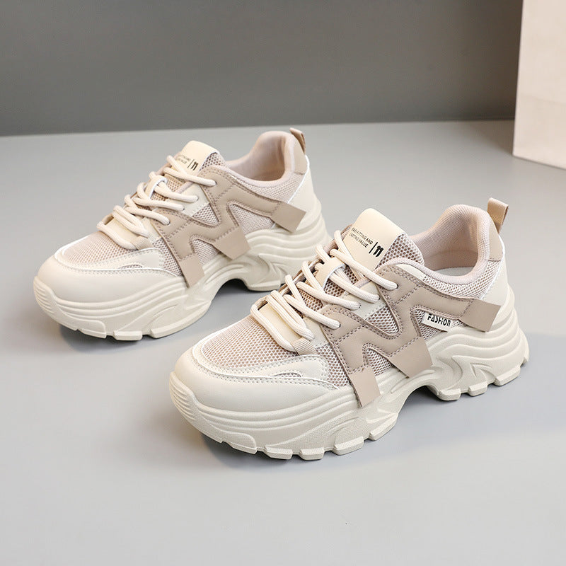 Damen Sportliche Chunky Sneakers mit atmungsaktiver Obermaterialstruktur EB