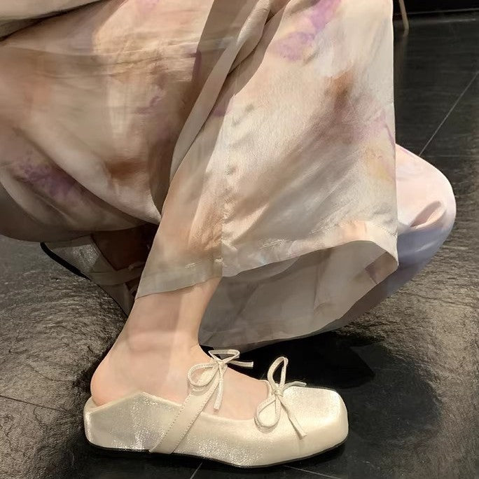 Damen elegante Ballerinas mit Schleifenverzierung und komfortabler Fußbettstruktur EB