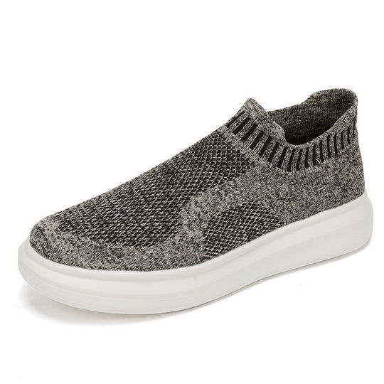 Damen Slip-On Sneakers mit atmungsaktivem Strickmaterial und rutschfester Sohle EB