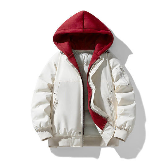Damen wattierte Übergangsjacke mit abnehmbarem Kapuzensystem und stylischem Innenfutter EB