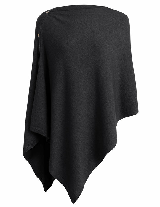 Damen vielseitiger Poncho aus hochwertiger Materialmischung EB
