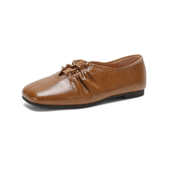 Damen Freizeitliche Slipper mit modischer Faltenoptik EB