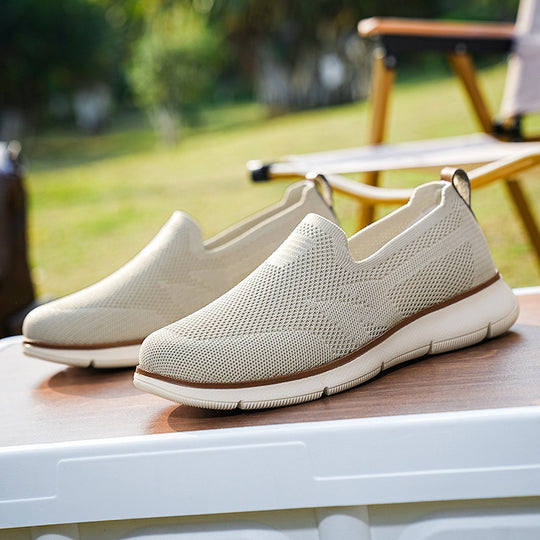 Damen Atmungsaktive Slip-On Sneakers mit rutschfester Sohle EB