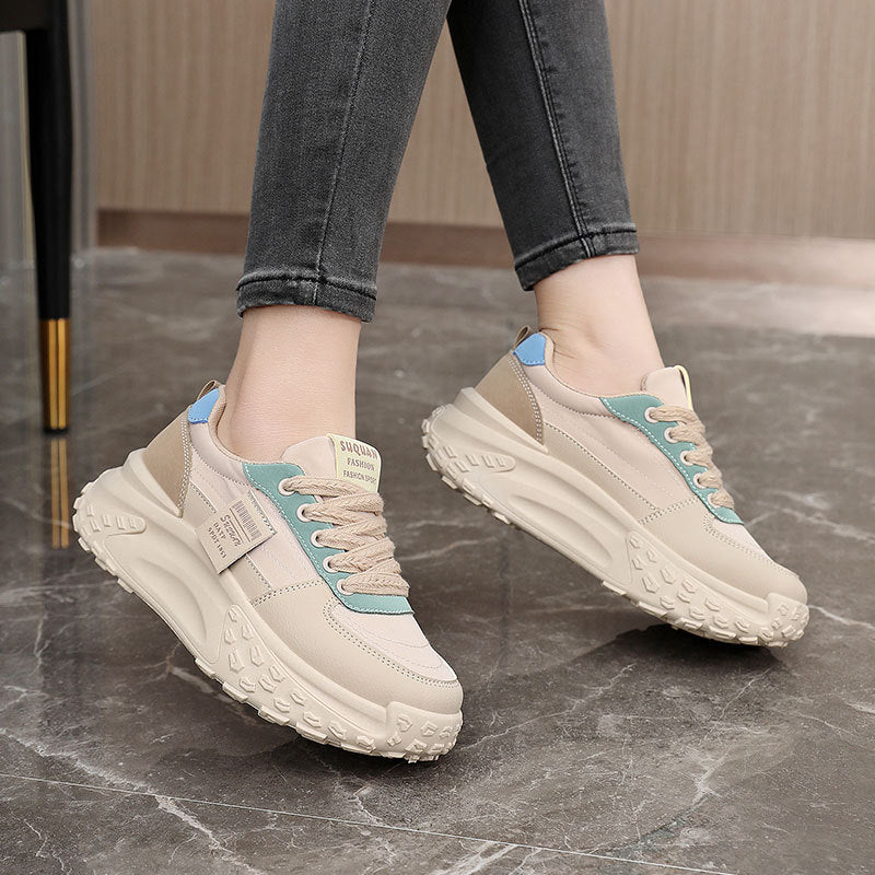 Damen modische Chunky Sneakers mit dämpfendem Sohlenprofil EB