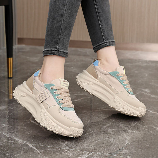 Damen modische Chunky Sneakers mit dämpfendem Sohlenprofil EB