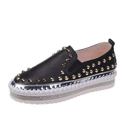 Damen Modische Slipper mit Nieten EB