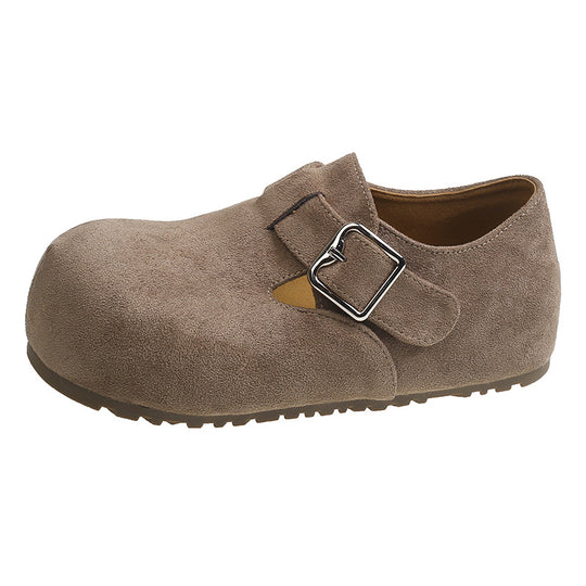Damen Clogs mit elegantem Schnallenverschluss und weichem Obermaterial EB