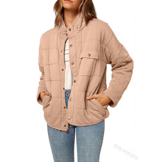 Damen Steppjacke mit dekorativem Knopf EB