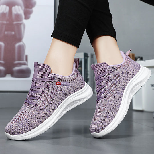 Damen Sportliche Lauf-Sneaker mit atmungsaktivem Mesh-Obermaterial und elastischer Sohle EB
