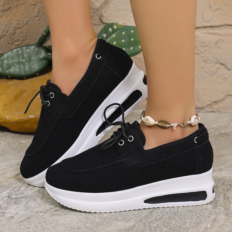 Damen modische Sneaker mit bequemem Plateau und verstärkter Sohle EB