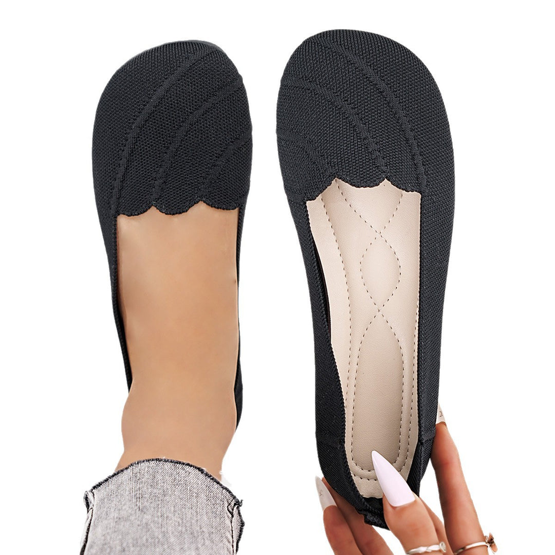Damen Ballerinas mit elegantem Wellenrand und bequemer Innensohle EB