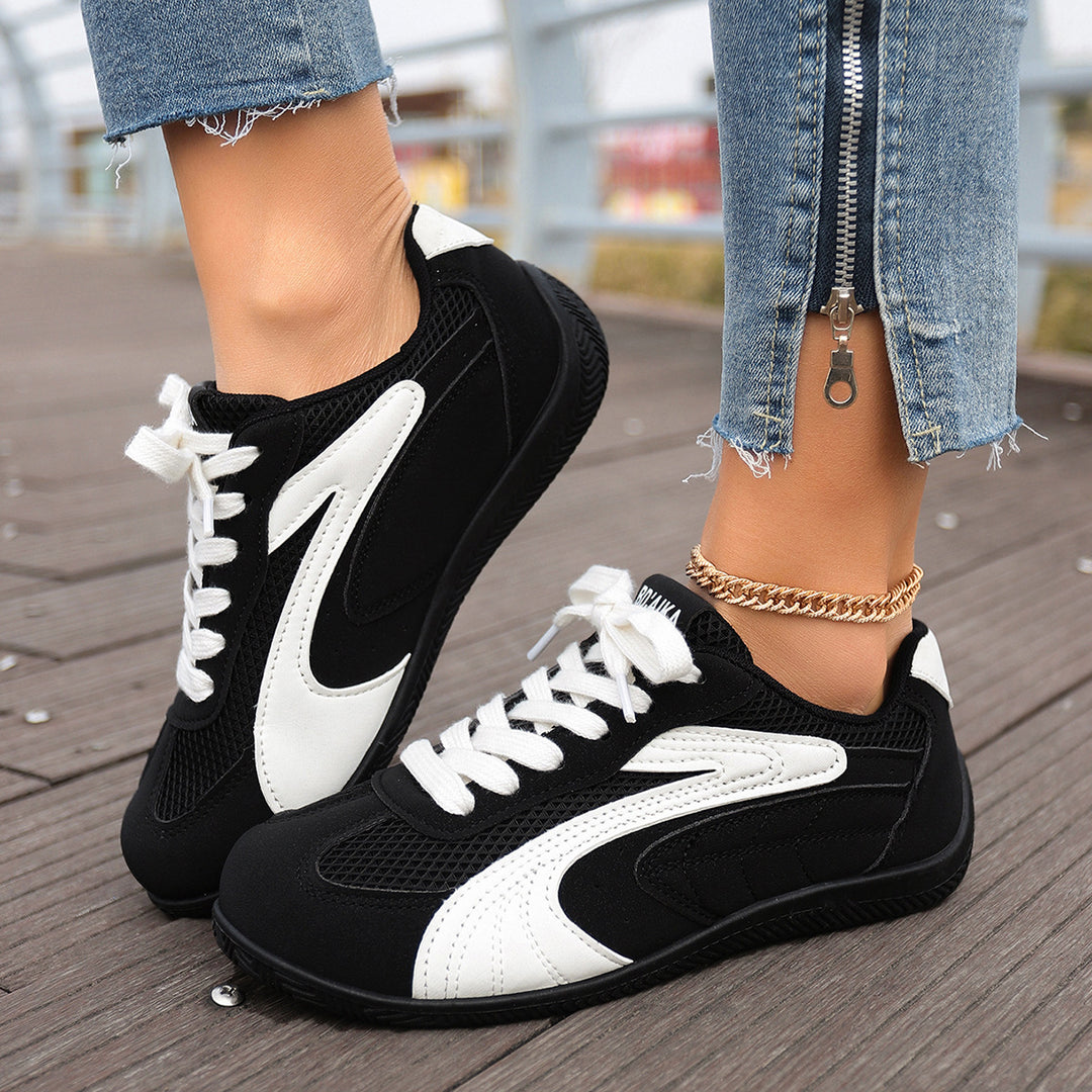 Damen Sportliche Sneakers mit atmungsaktiver Oberflächenstruktur und weicher Dämpfung EB