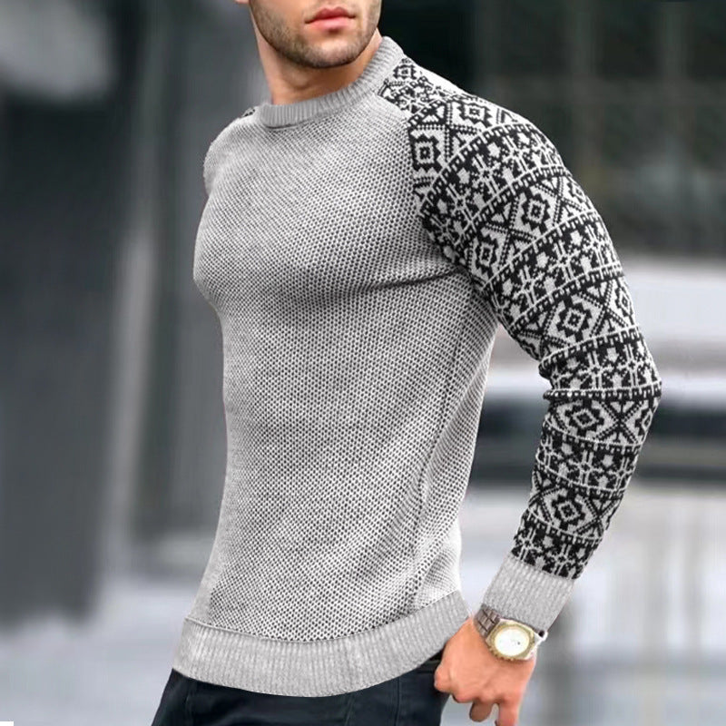 Herren Strickpullover mit grafischem Muster EB
