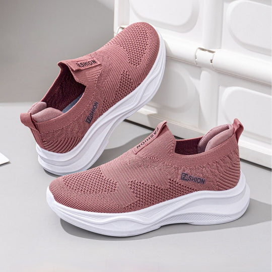 Damen Atmungsaktive Slip-On Sneakers mit elastischer Sohle EB