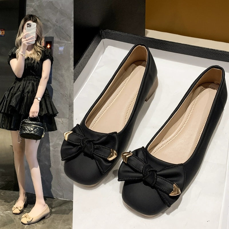 Damen Ballerinas mit elegantem Schleifen-Detail und weichem Fußbett EB