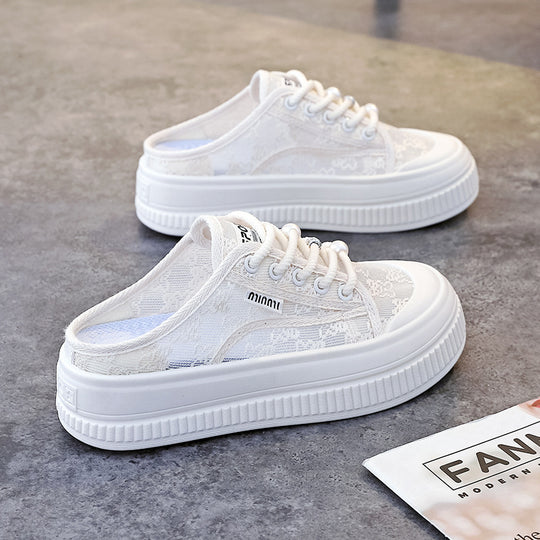Damen Modische Plateau-Sneaker mit reflektierenden Details EB