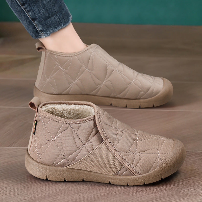 Damen Bequeme Fleecegefütterte Winterstiefel EB