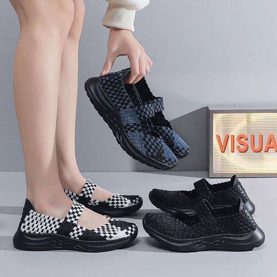 Damen Atmungsaktive Freizeitschuhe mit flexiblem Schnellschnürsystem EB