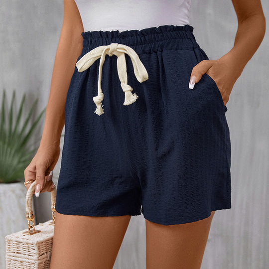 Damen Freizeitshorts mit elastischem Bund und modischem Kordelzug EB